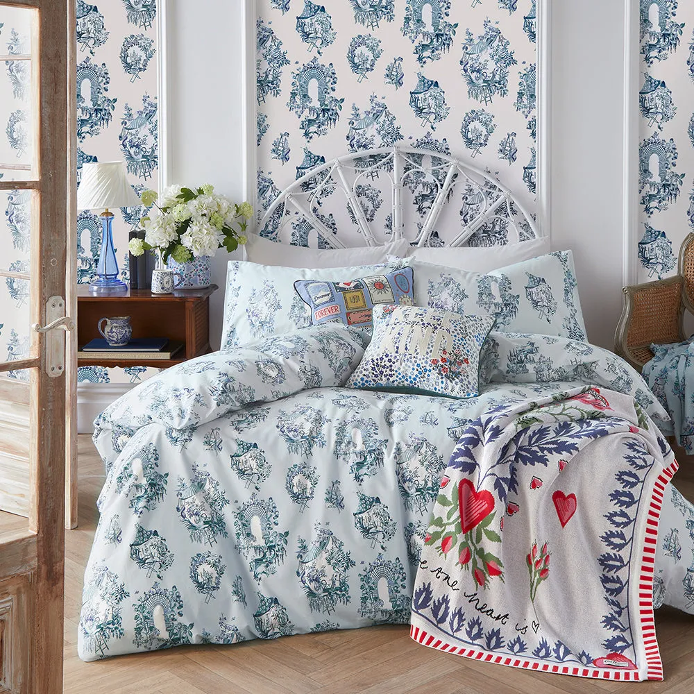 Cath Kidston 30 Years Toile Blue 100% Cotton Duvet Set