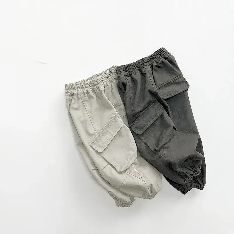 Children's Solid Cargo Pants