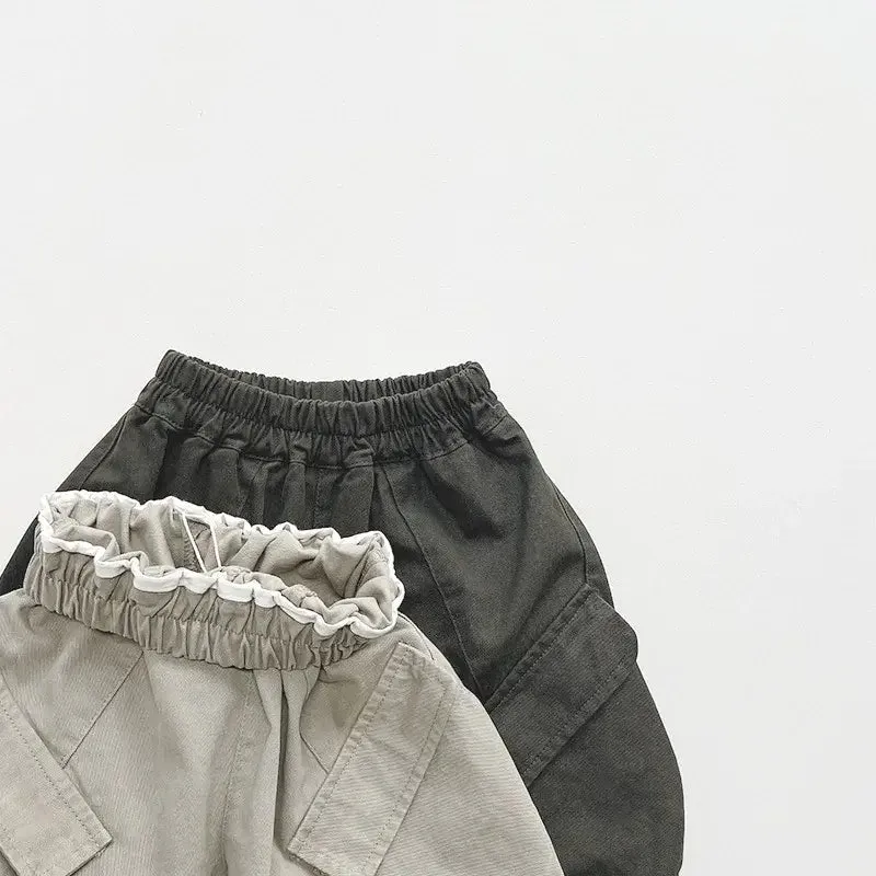 Children's Solid Cargo Pants