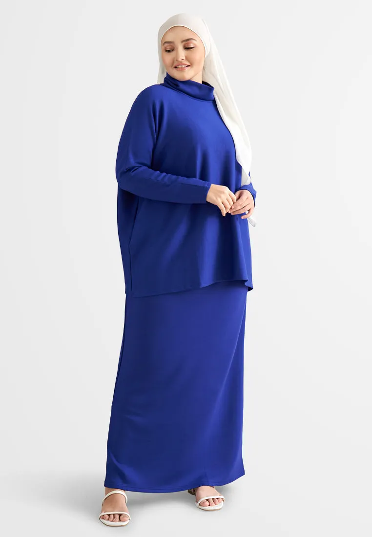 Claudia Oversized Bold High Neck Kurung Set