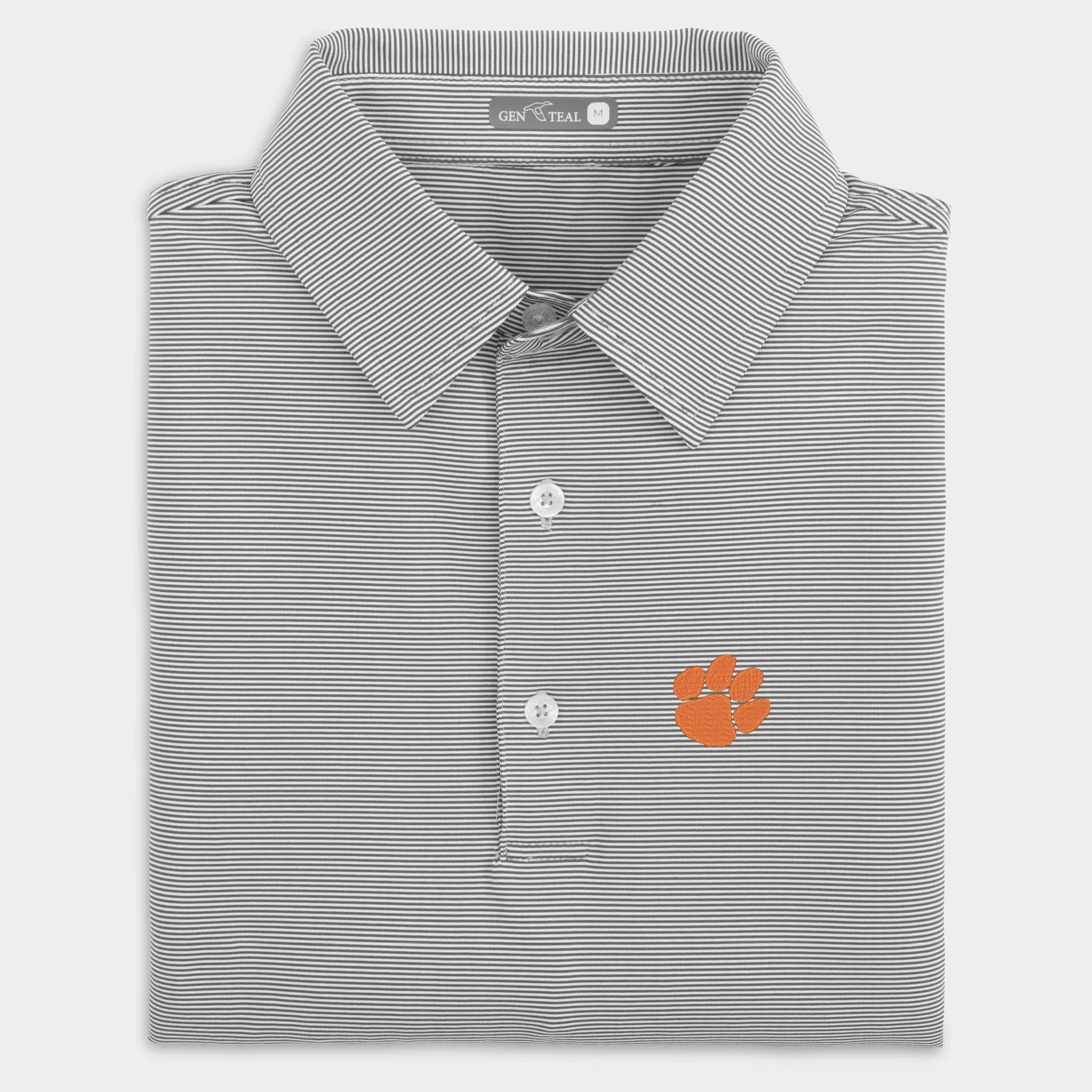 Clemson Pinstripe Performance Polo