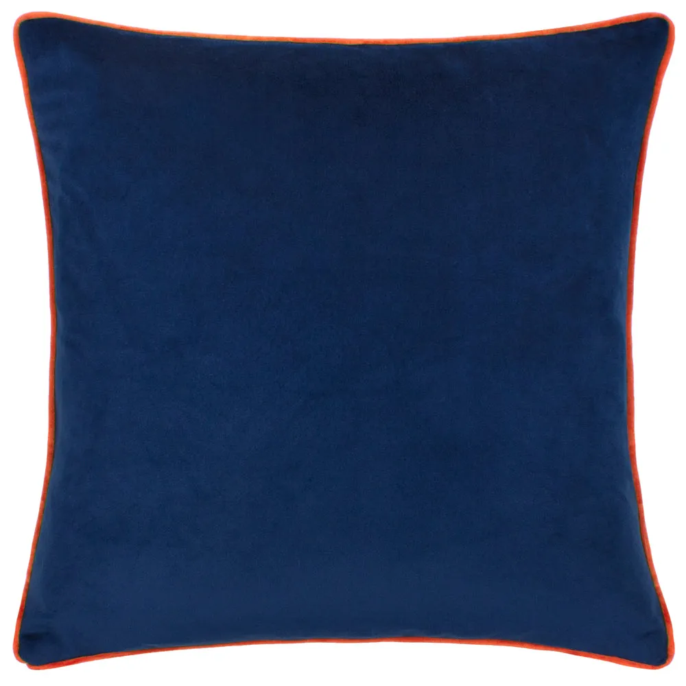 D'Azure Abstract Piped Cushion Multicolour