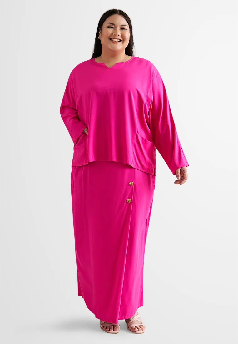 DEFECT ITEM Adlina Vibrant Raya Batwing Kurung Top