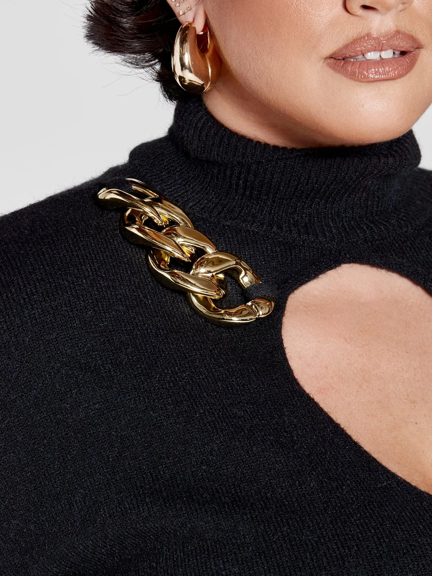 Demi Chain Detail Pullover Sweater