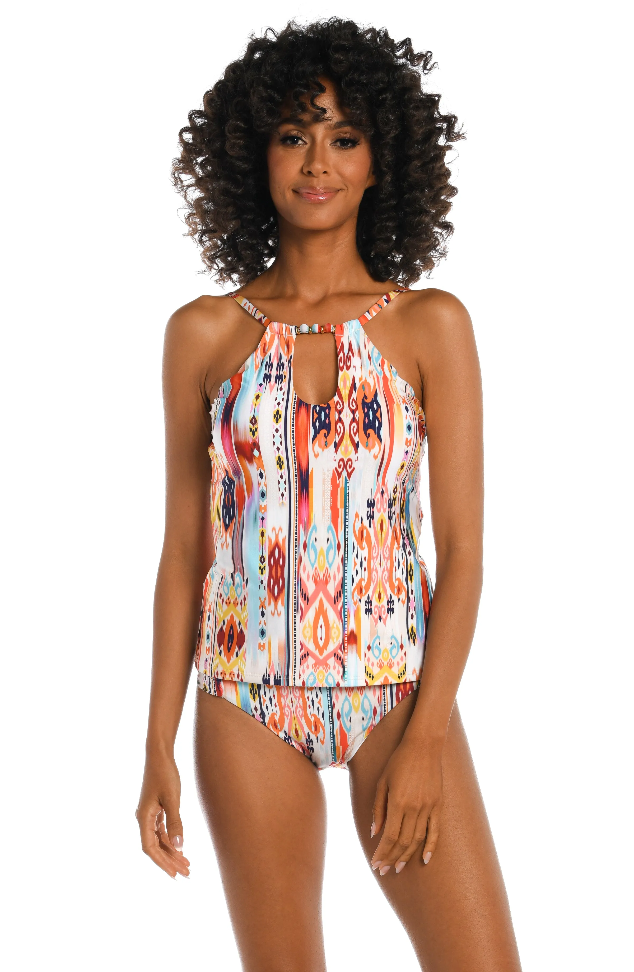 Desert Dream Underwire High-Neck Keyhole Tankini Top - FINAL SALE