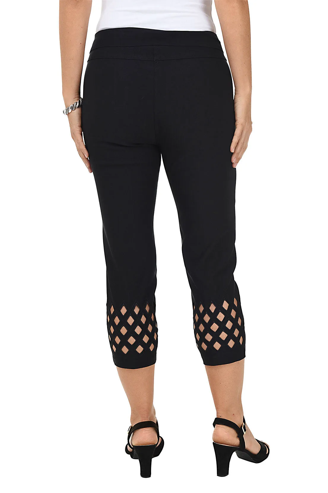 Diamond Cut-Out Capri Pant