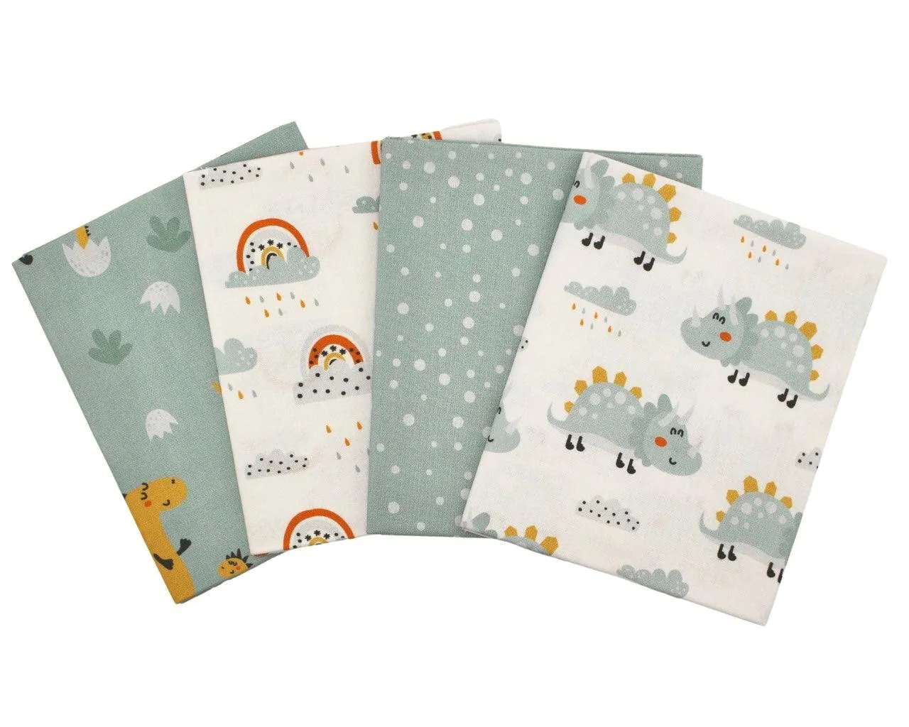 Duckegg Dinosaurs 4 Piece Cotton Fat Quarter Bundle