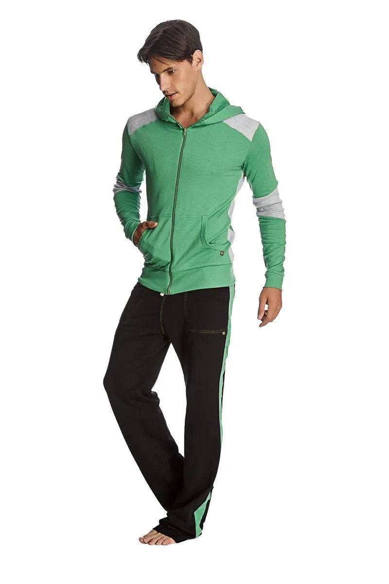 Eco-Track & Yoga Sweat Pant (Black w/Bamboo Green)