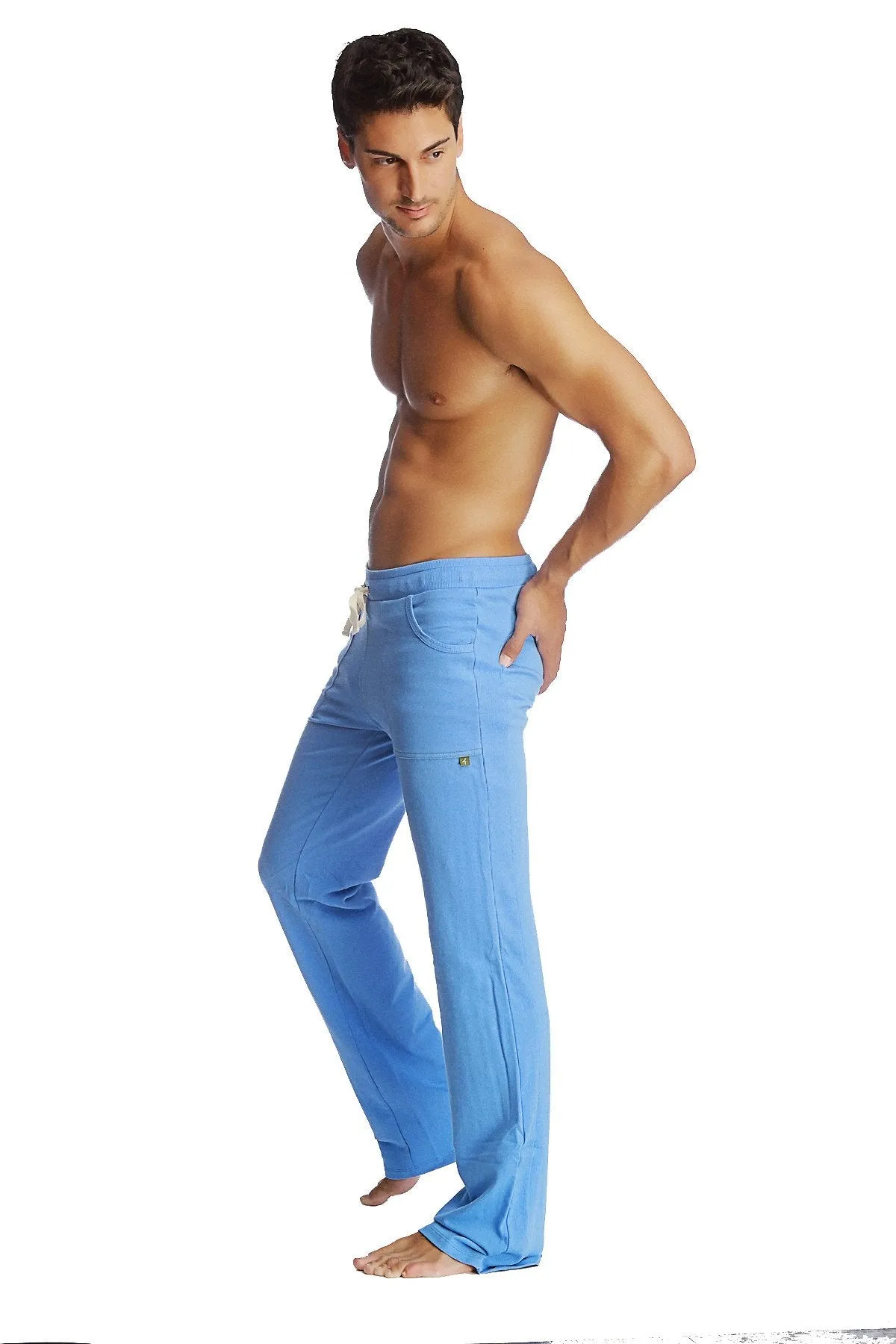 Eco-Track & Yoga Sweat Pant (Ice Blue w/White piping)