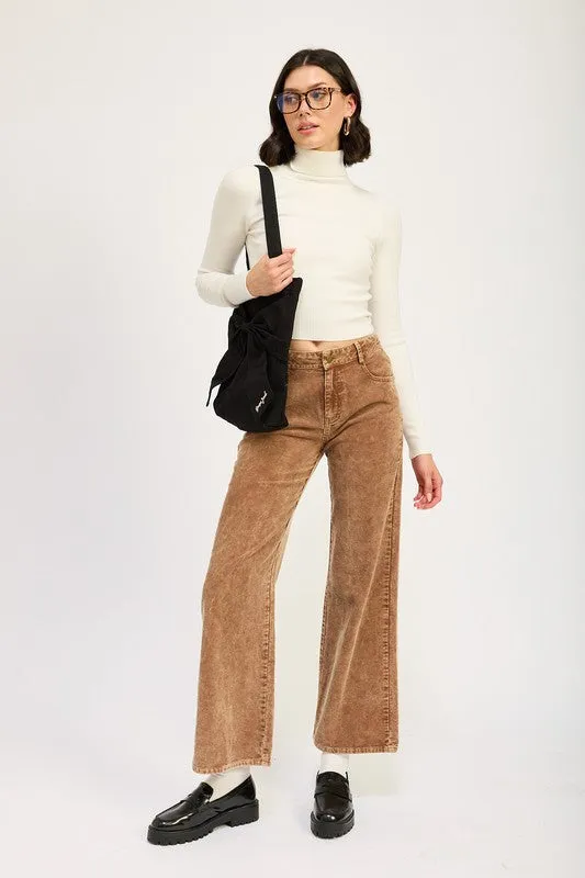 Emory Park DISTRESSED Cropped CORDUROY PANTS