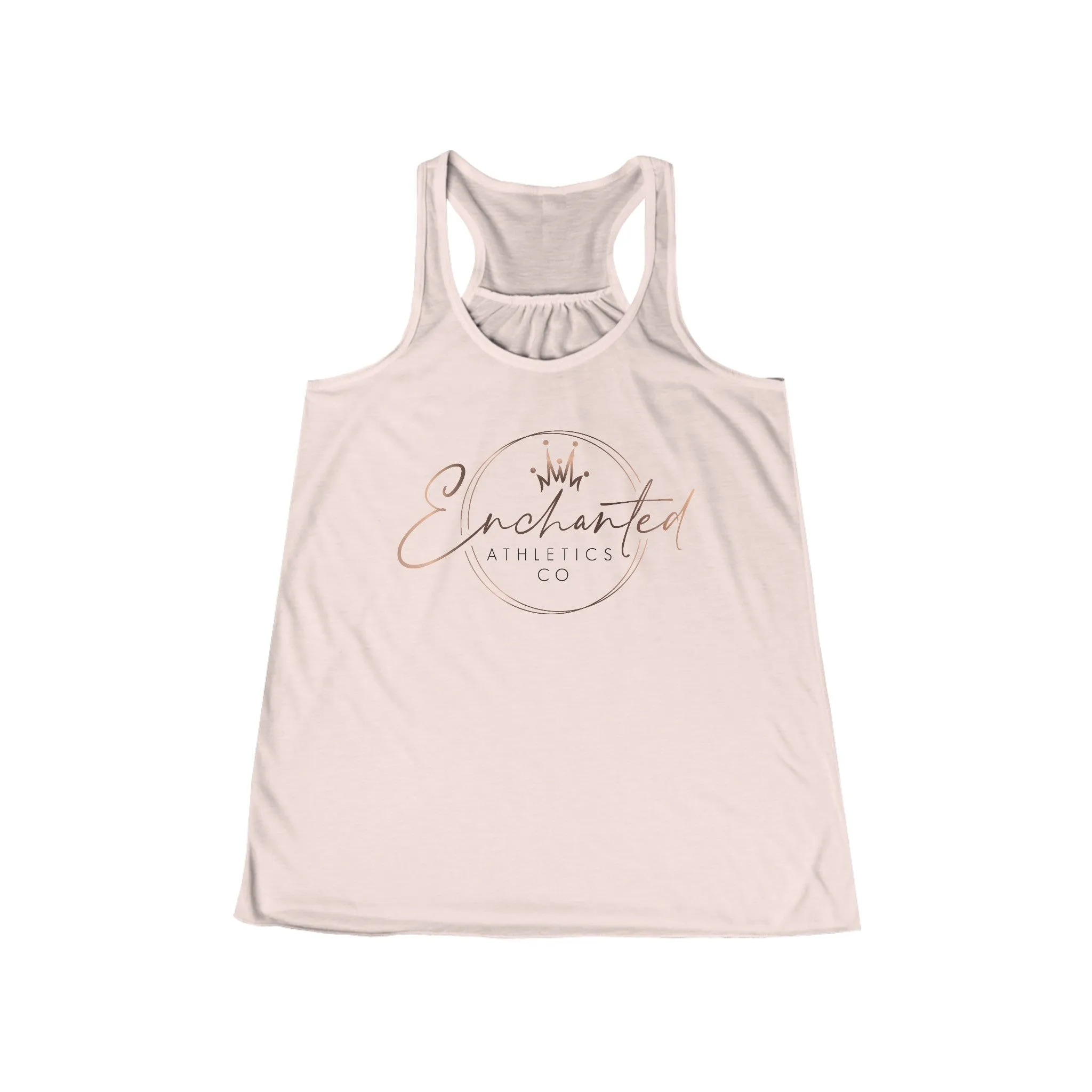 Enchanted Rose Gold Women's Flowy Racerback Tank