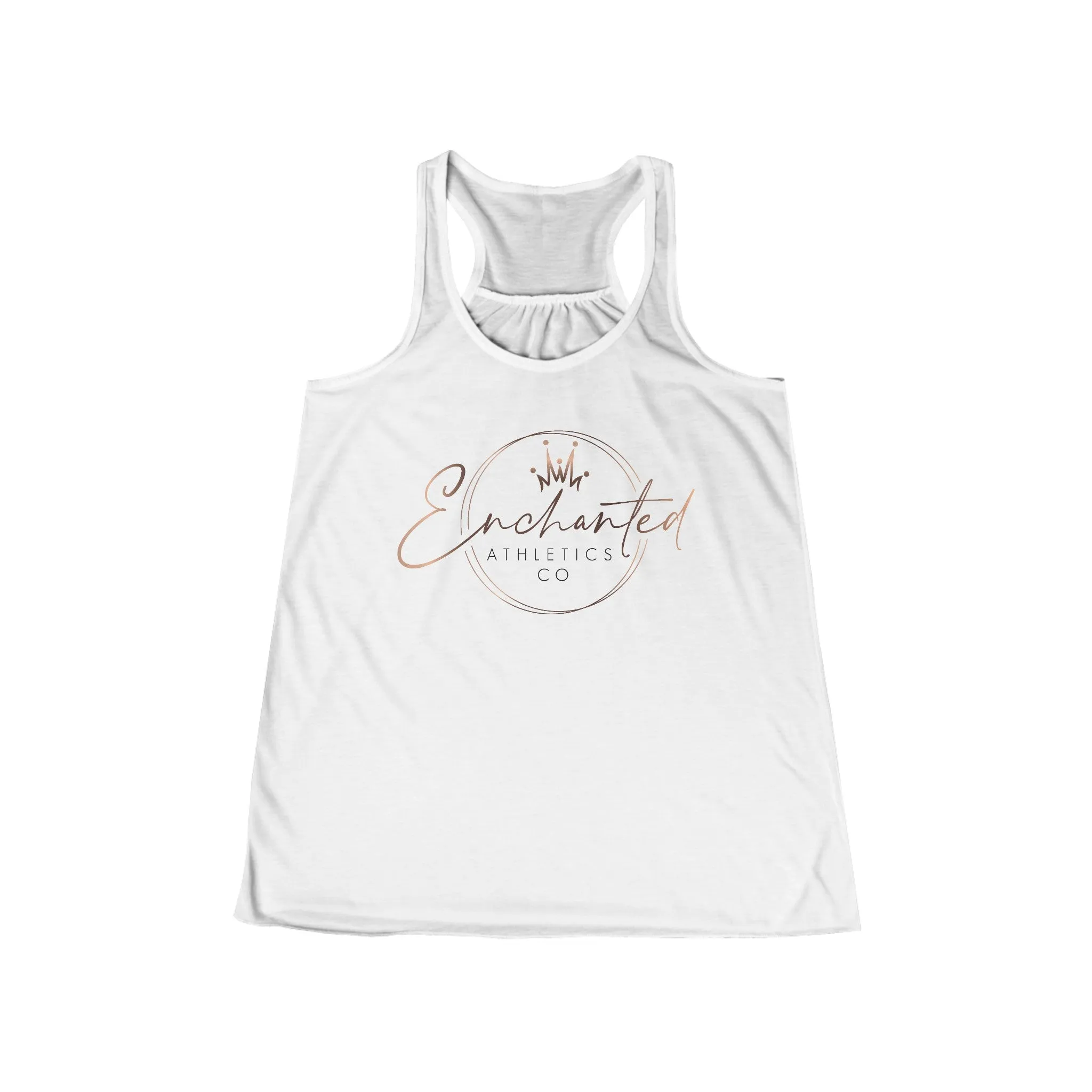 Enchanted Rose Gold Women's Flowy Racerback Tank