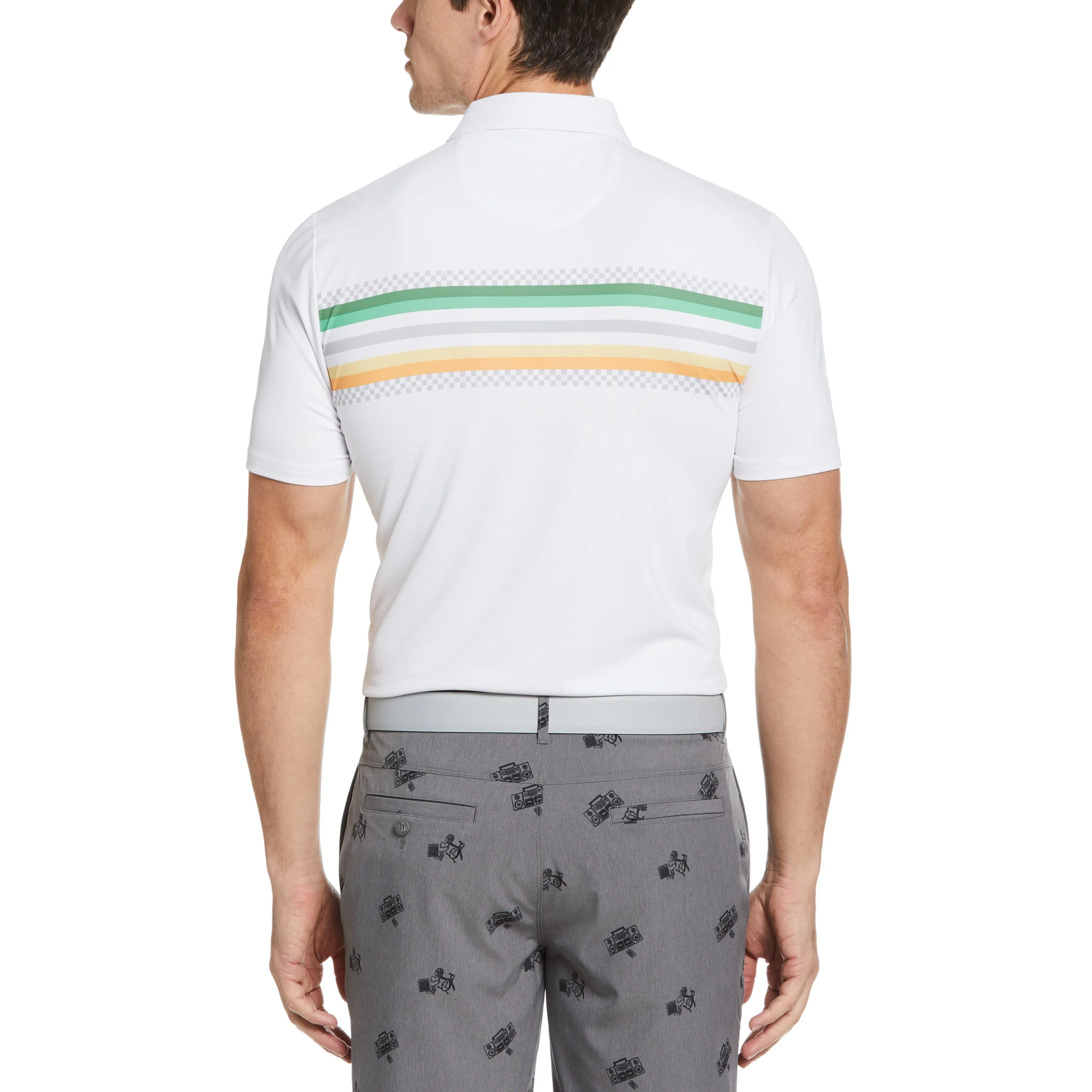 Engineered Coastal Ombre Print Golf Polo