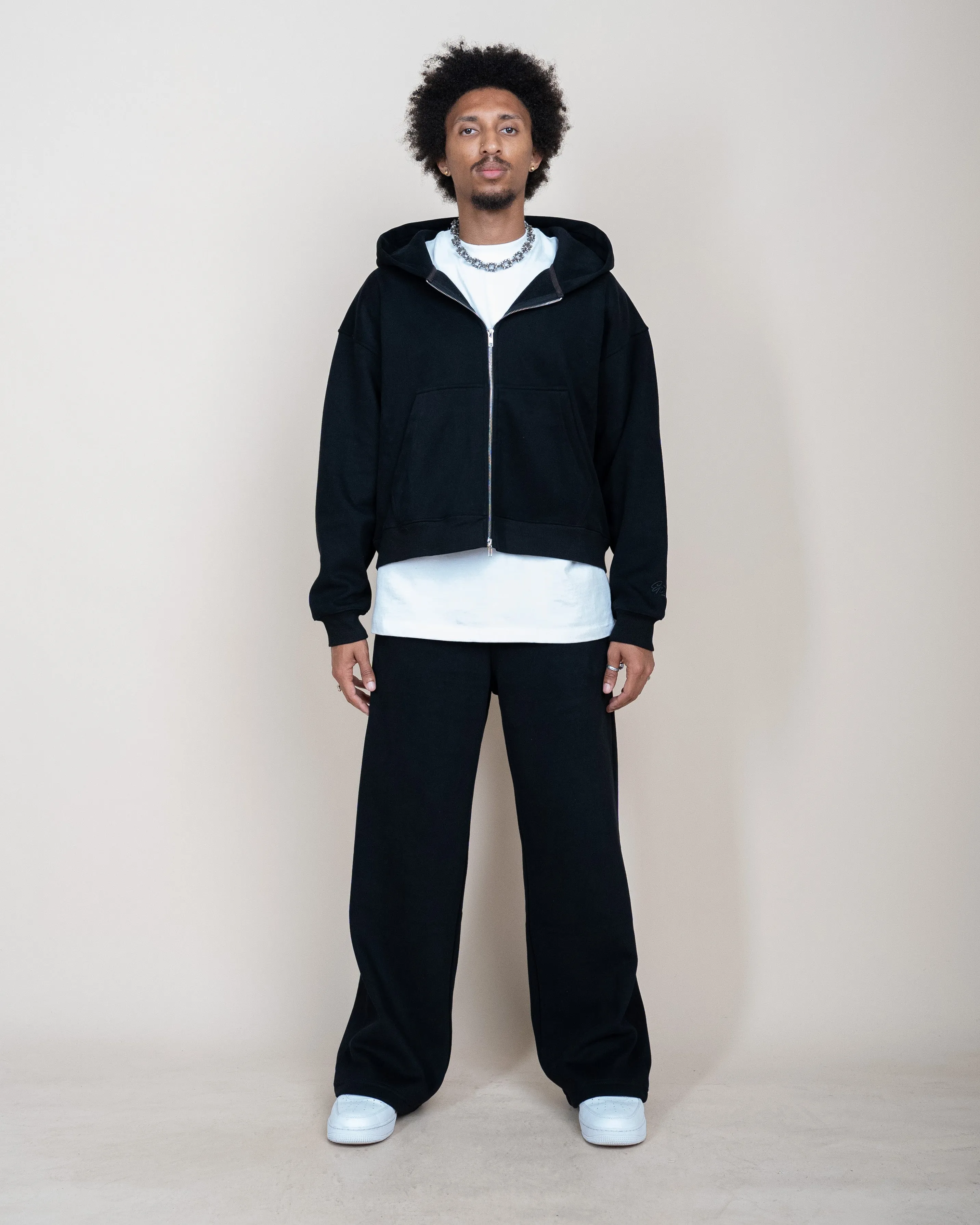 EPTM PERFECT BAGGY FLEECE PANTS - BLACK