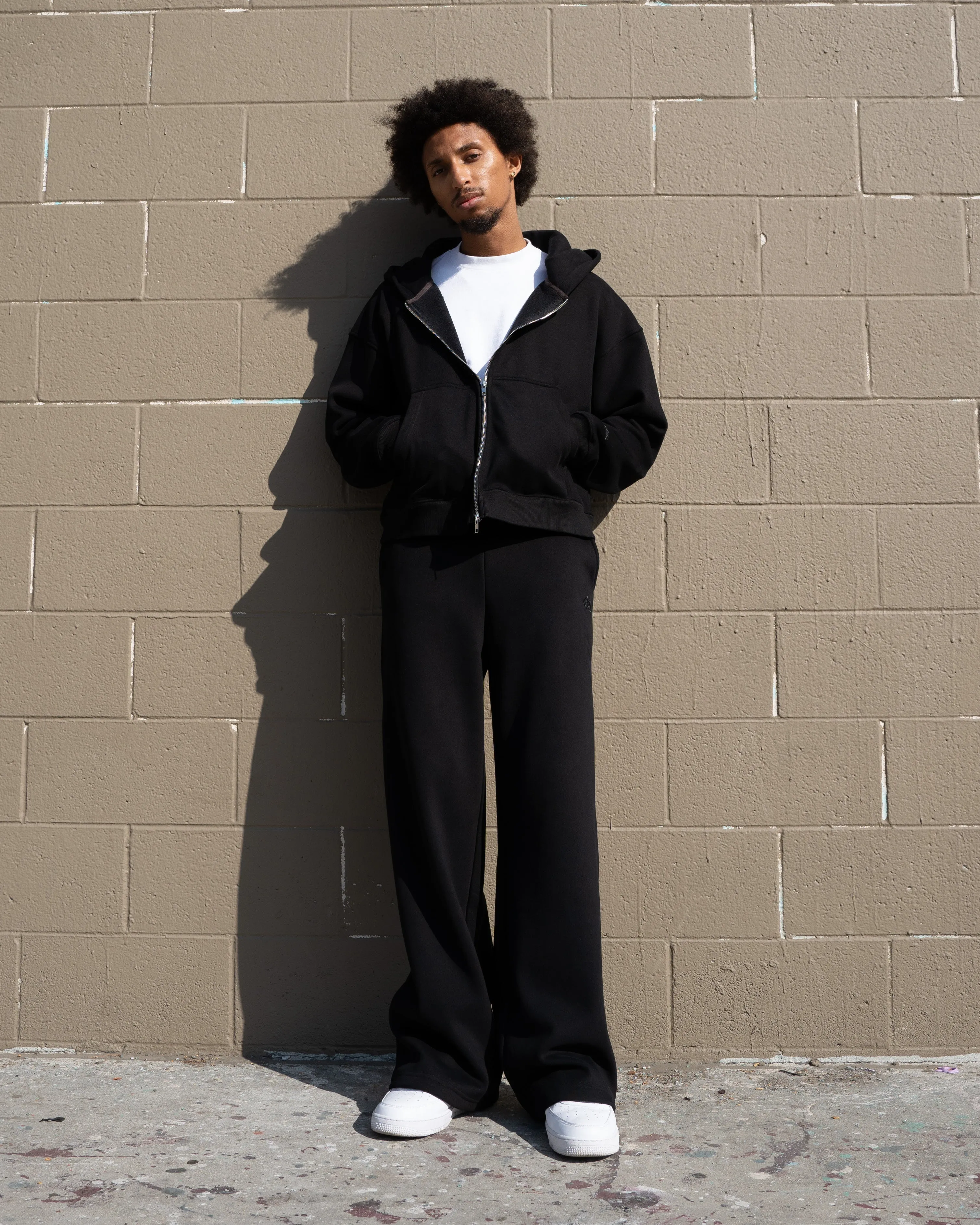 EPTM PERFECT BAGGY FLEECE PANTS - BLACK