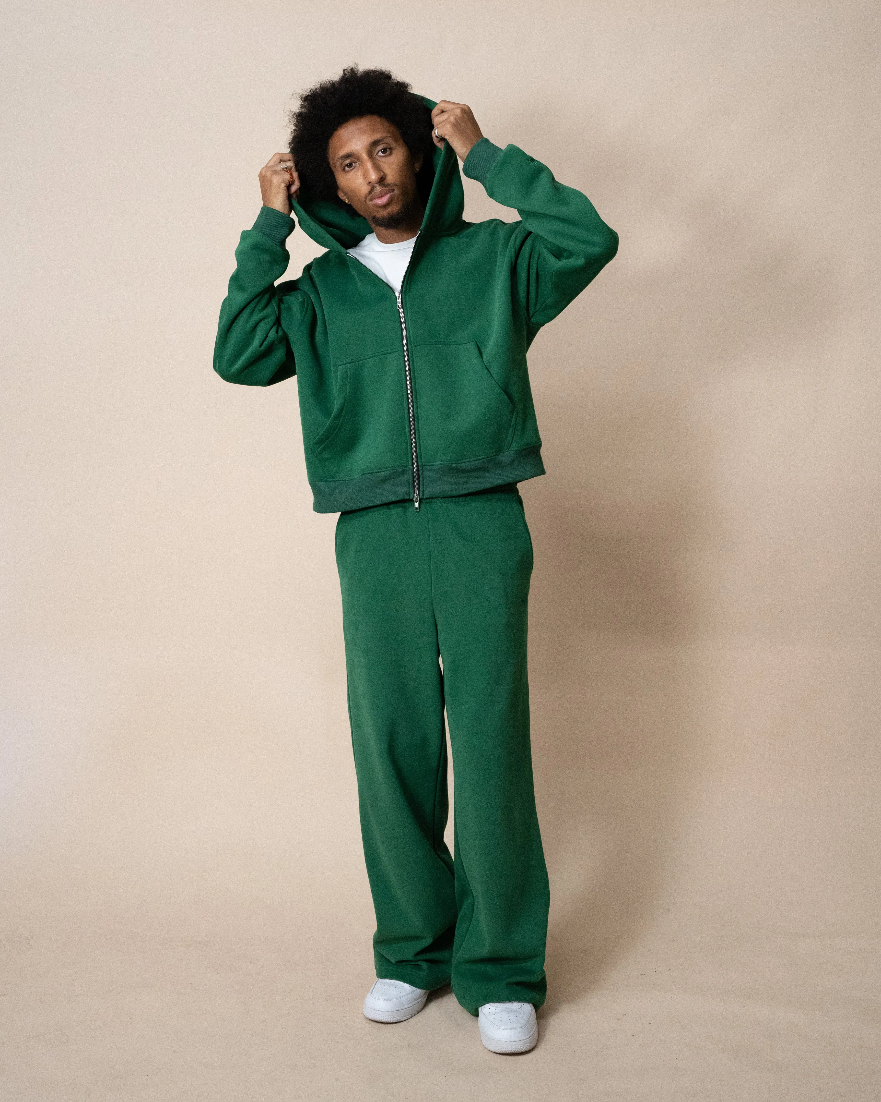 EPTM PERFECT BAGGY FLEECE PANTS - HUNTER GREEN