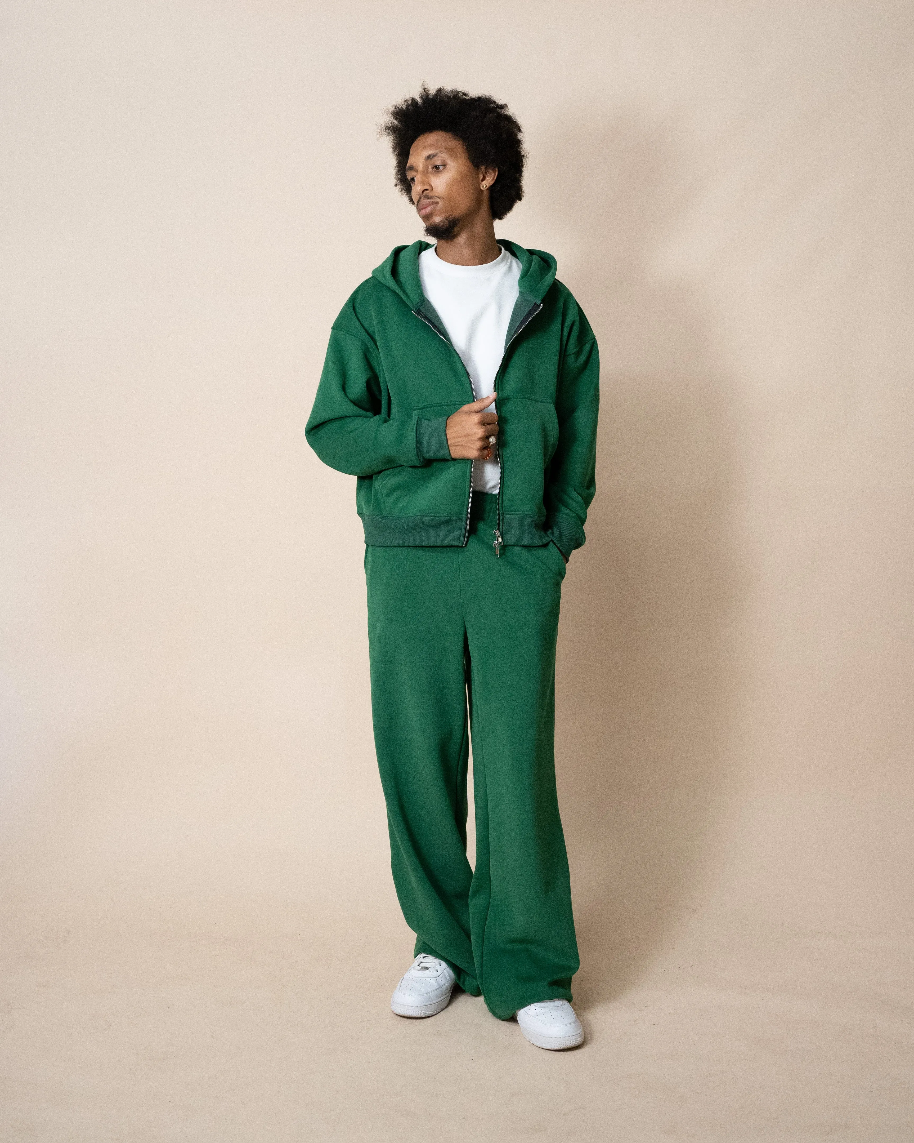 EPTM PERFECT BAGGY FLEECE PANTS - HUNTER GREEN