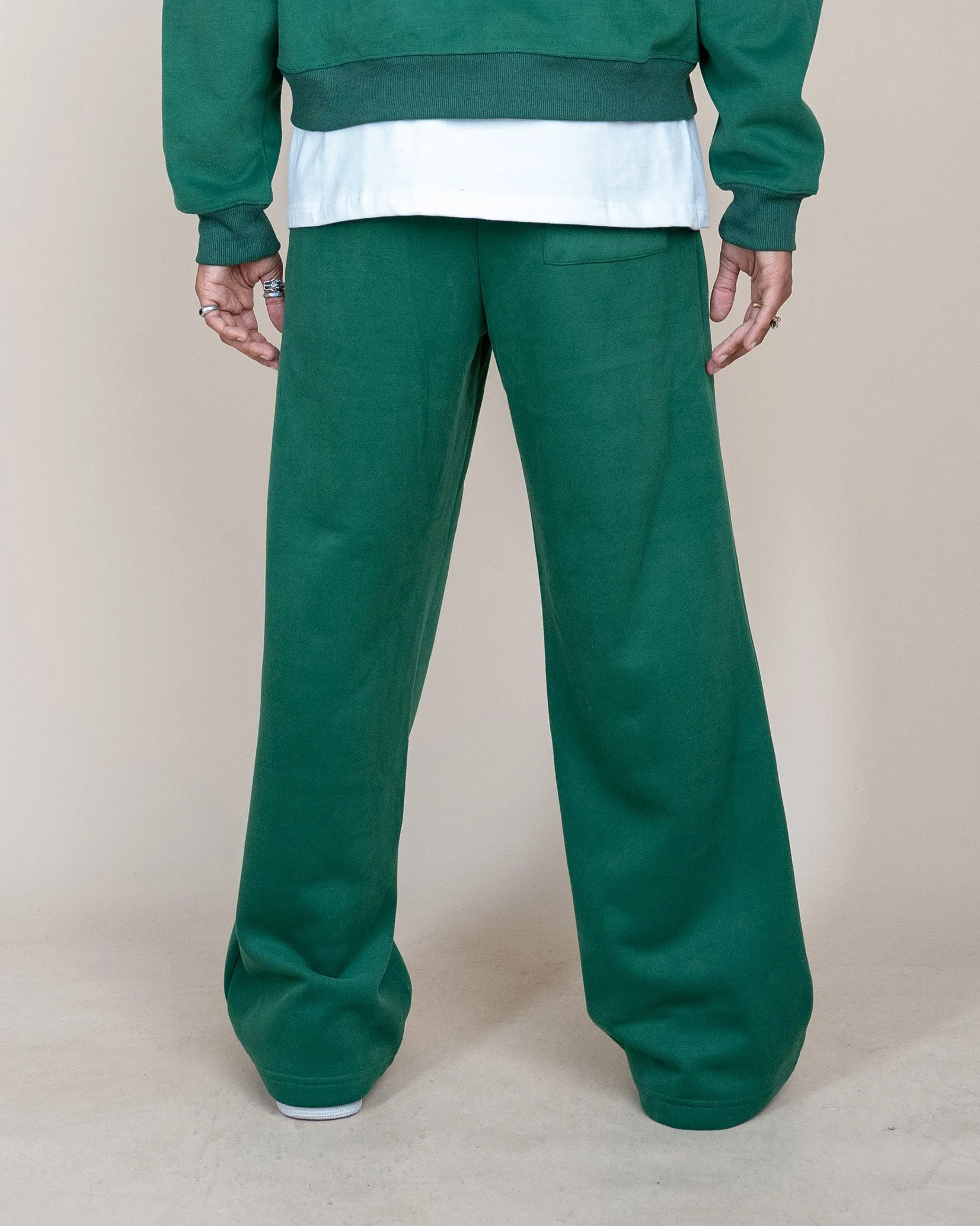 EPTM PERFECT BAGGY FLEECE PANTS - HUNTER GREEN