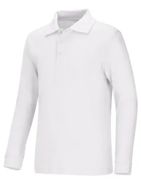 EW DryFit Polo White Long Sleeve