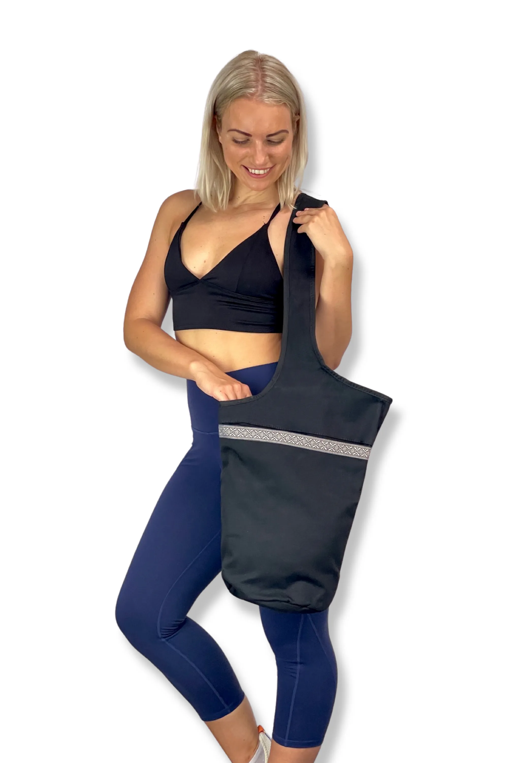 Exercise Mat Tote Bag with Large Pockets