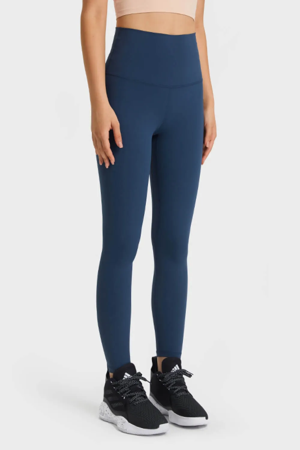 Feel Like Skin Elastic Waistband Yoga Leggings