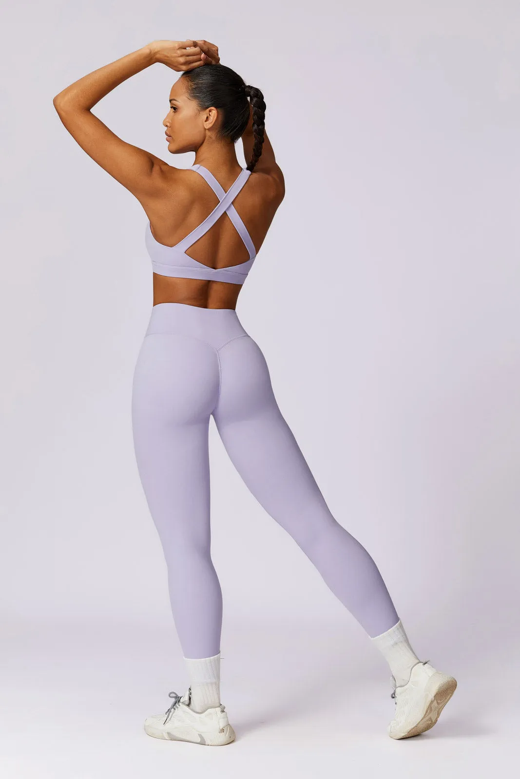 Flex Sports Bra and Leggings Set - Lavender