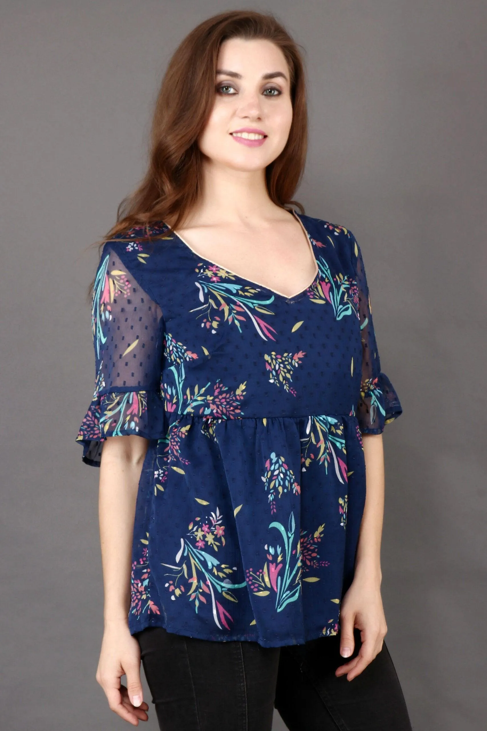 Floral Printed Woven Top