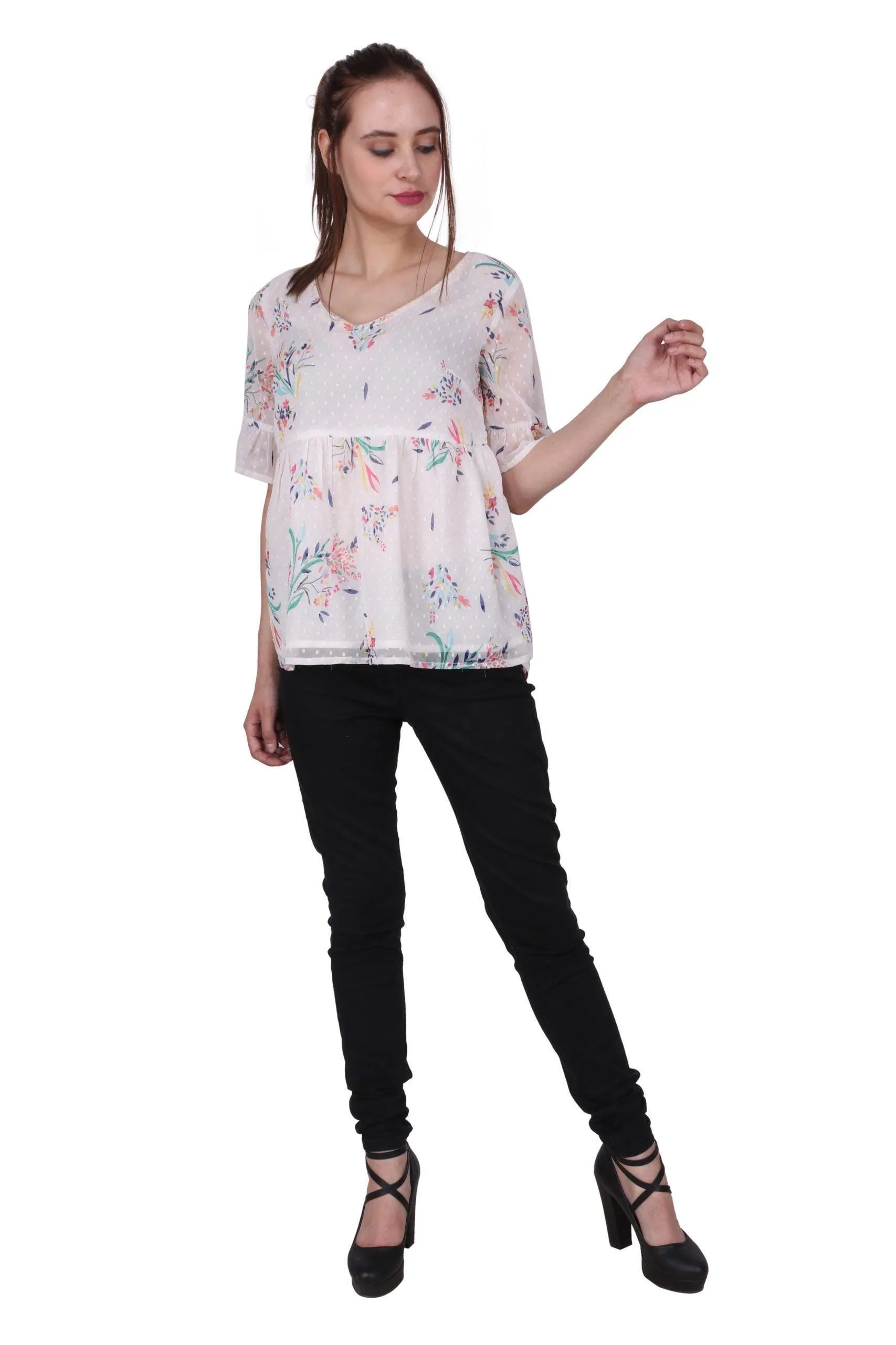 Floral Printed Woven Top