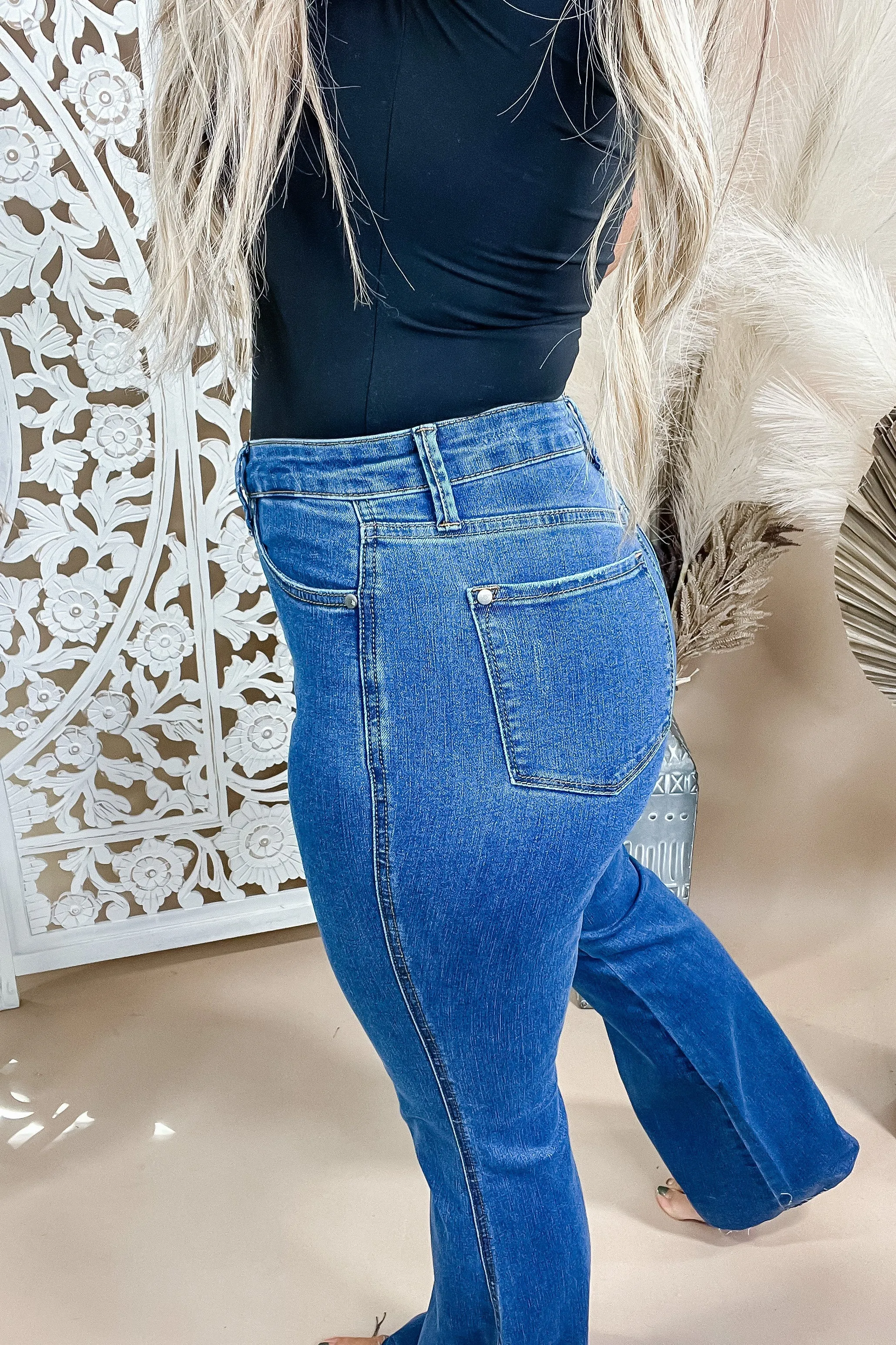 Francine High Rise Tummy Control Flared Jeans