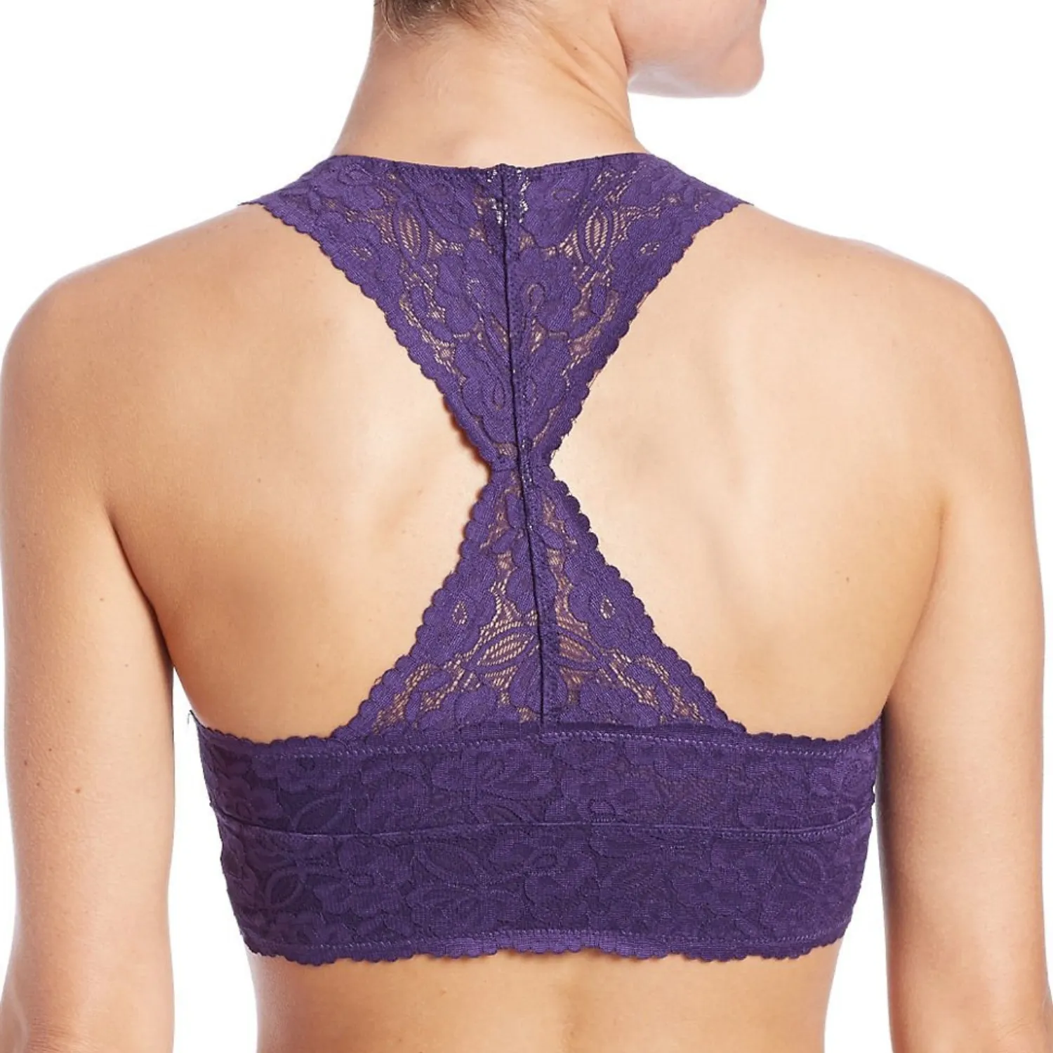 Free People Raceback Crop Bralette Plum Wine