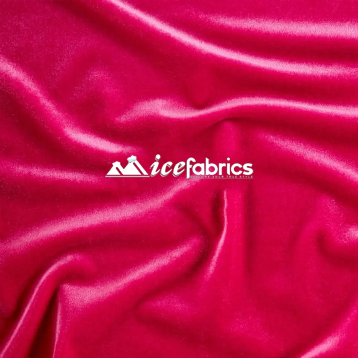 Fuchsia Poly Spandex 4 Way Stretch Velvet Fabric/ super Soft