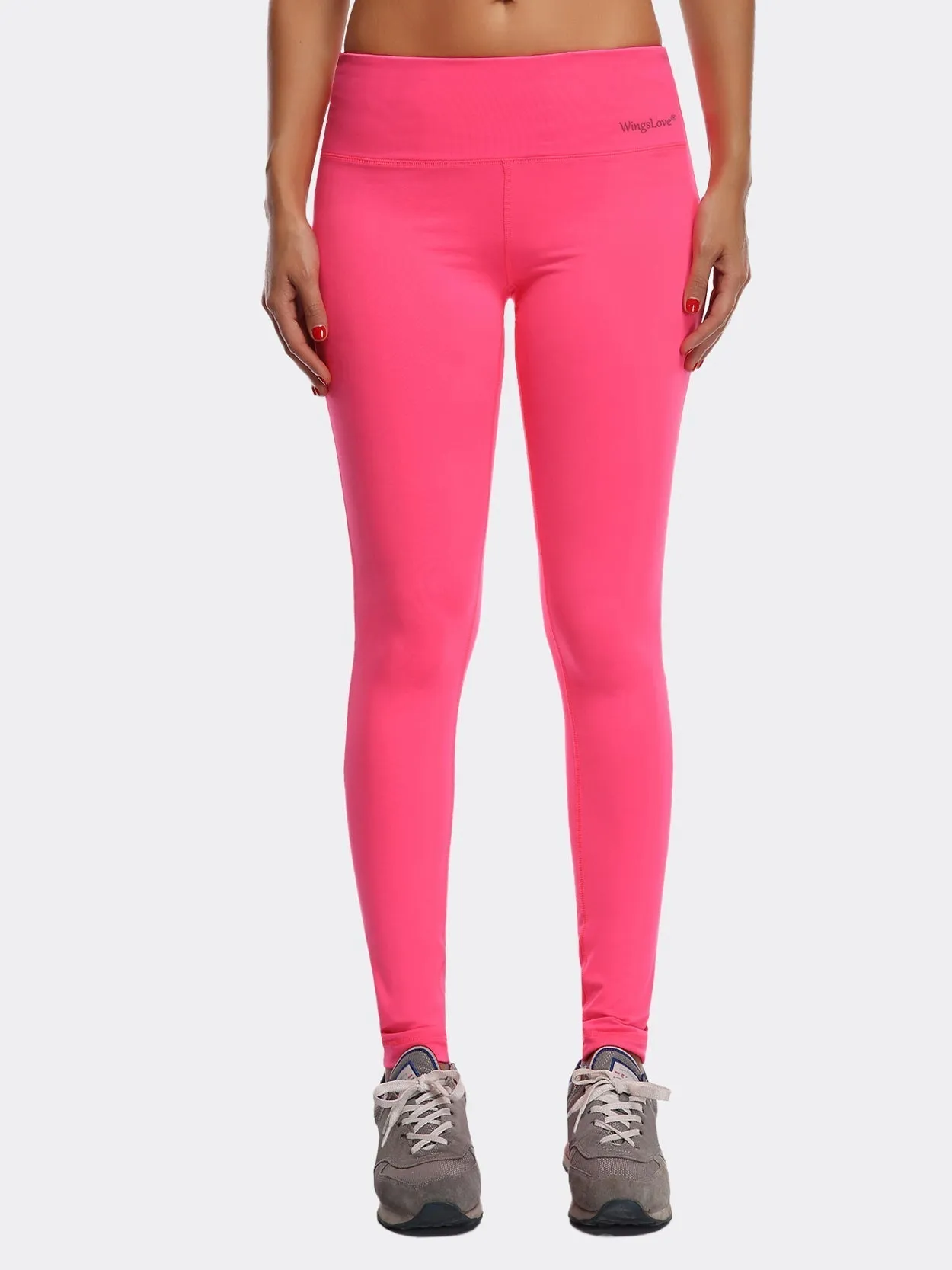 Full Length Yoga Pants Sports Leggings Pink