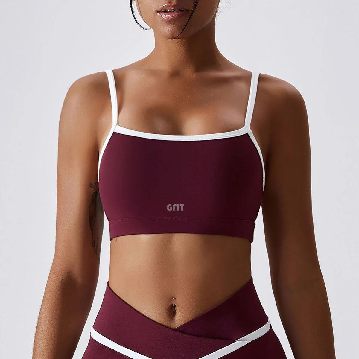 GFIT® Splicing and Contrasting colors Gym Set For Women