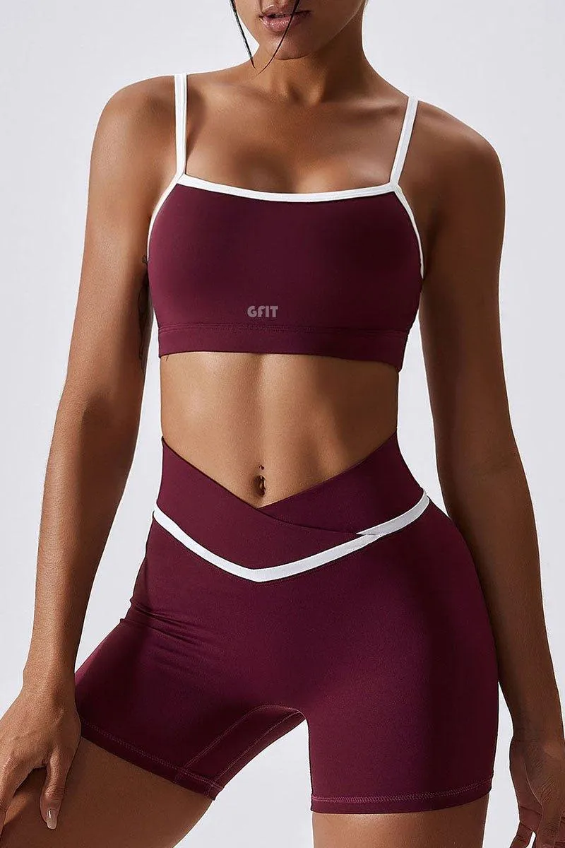 GFIT® Splicing and Contrasting colors Gym Set For Women