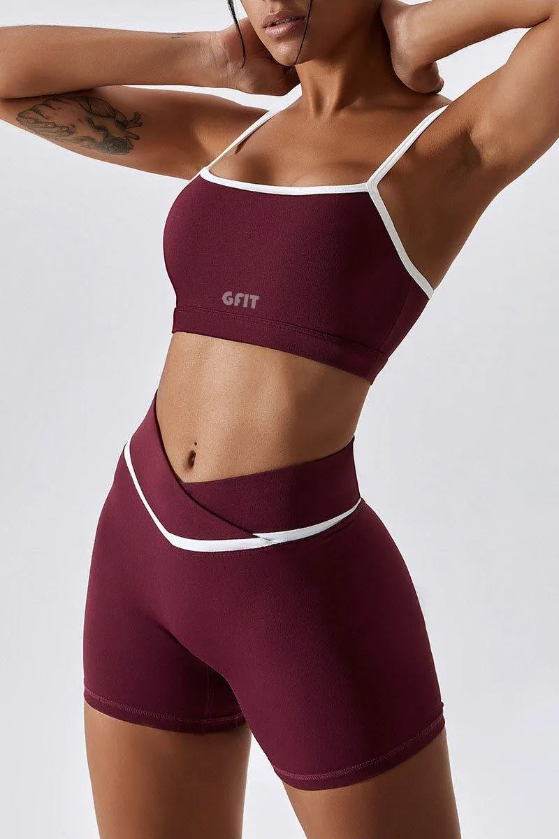 GFIT® Splicing and Contrasting colors Gym Set For Women