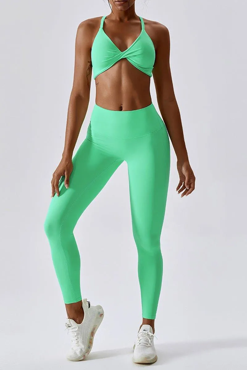 GFIT® Yoga Set Women's Gym Tops High Waist Leggings