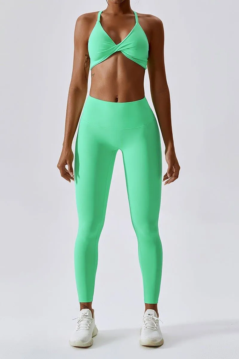 GFIT® Yoga Set Women's Gym Tops High Waist Leggings