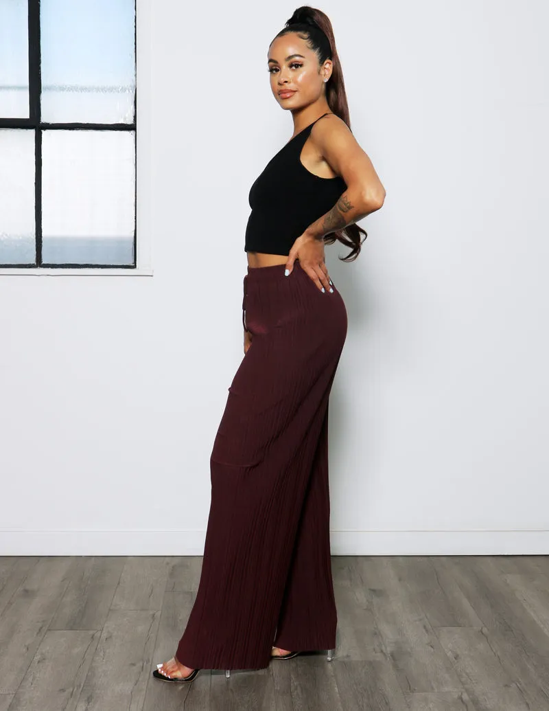 High Rise Wide Leg Pleated Pant