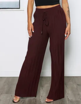 High Rise Wide Leg Pleated Pant