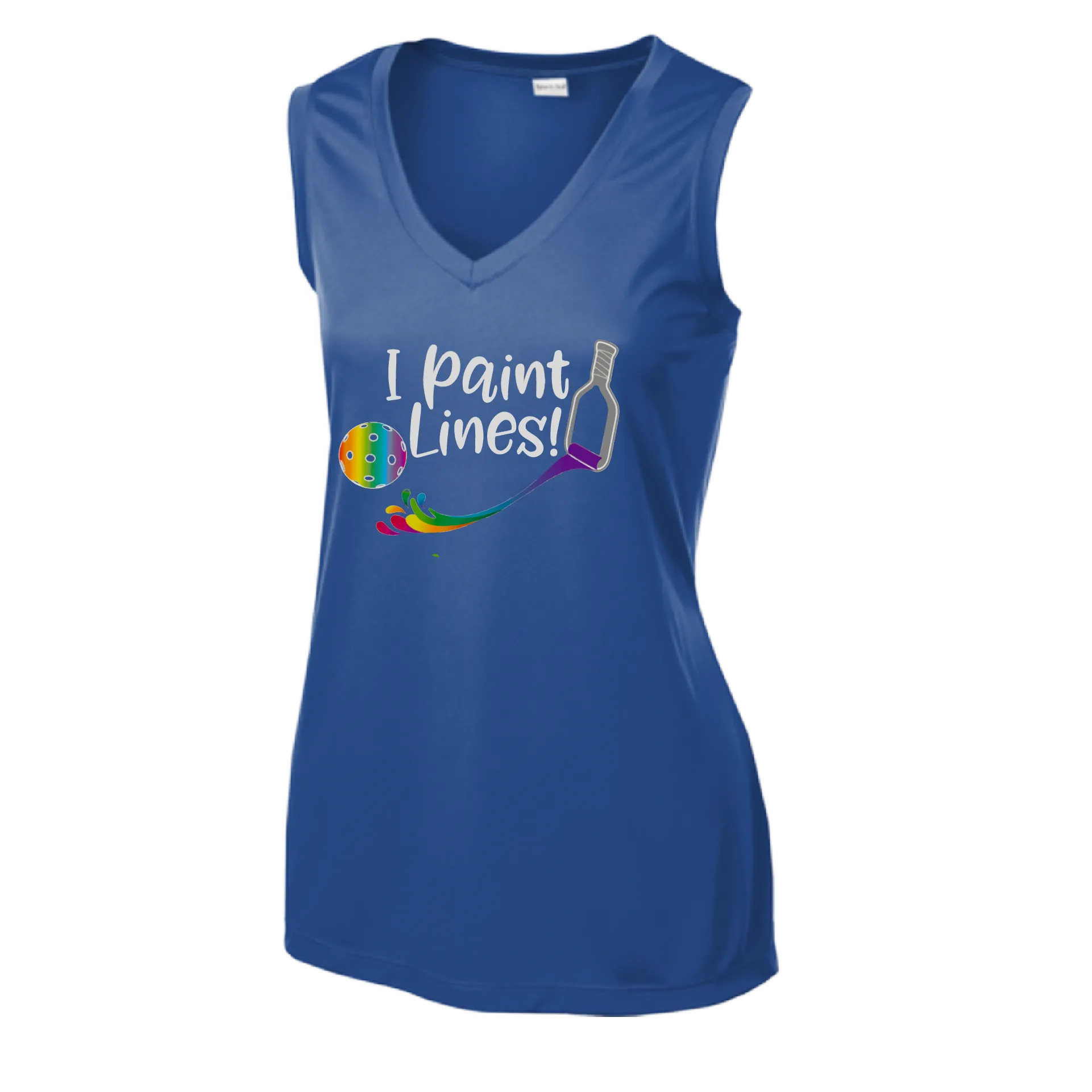 I Paint Lines | Women’s Sleeveless Athletic Shirt | 100% Polyester