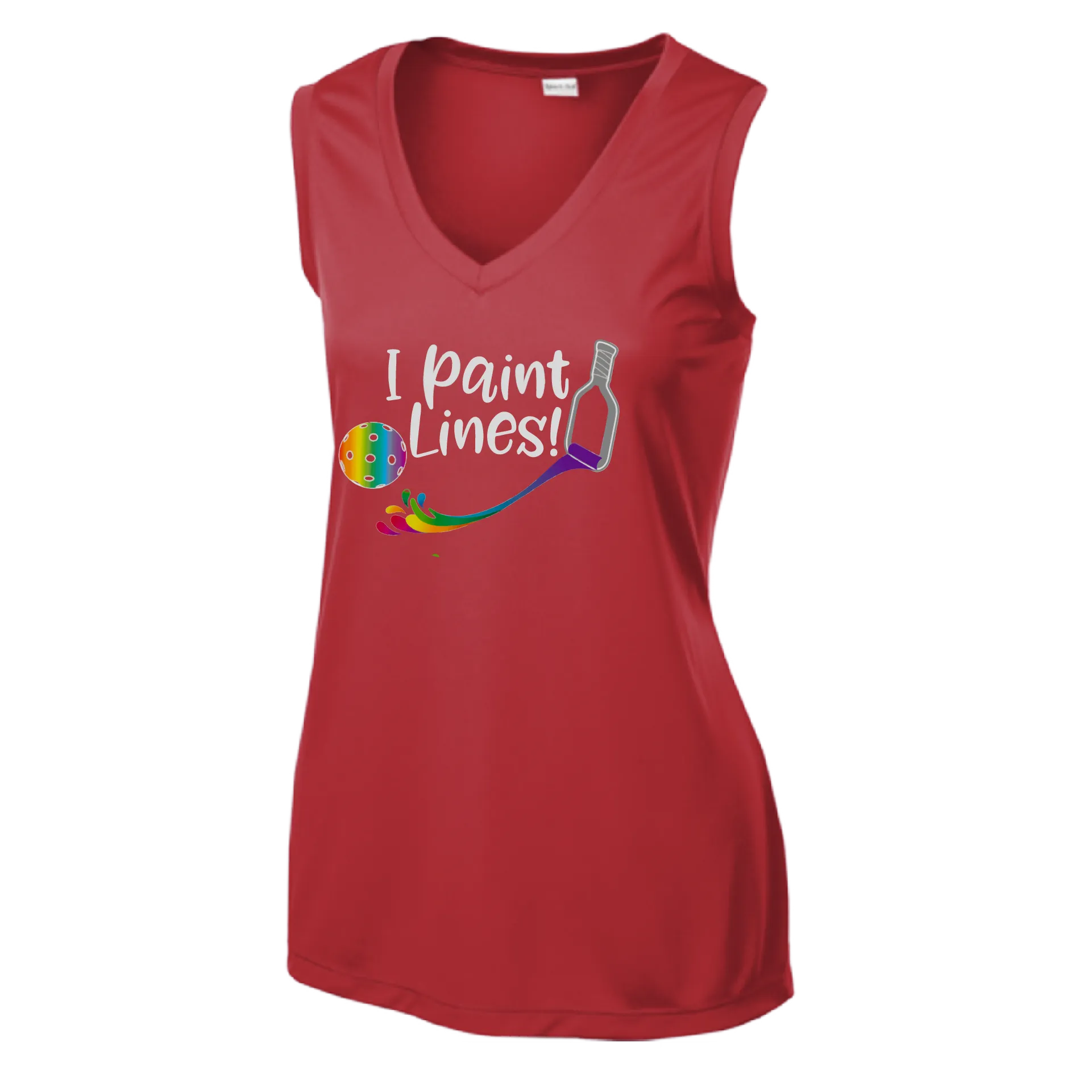 I Paint Lines | Women’s Sleeveless Athletic Shirt | 100% Polyester