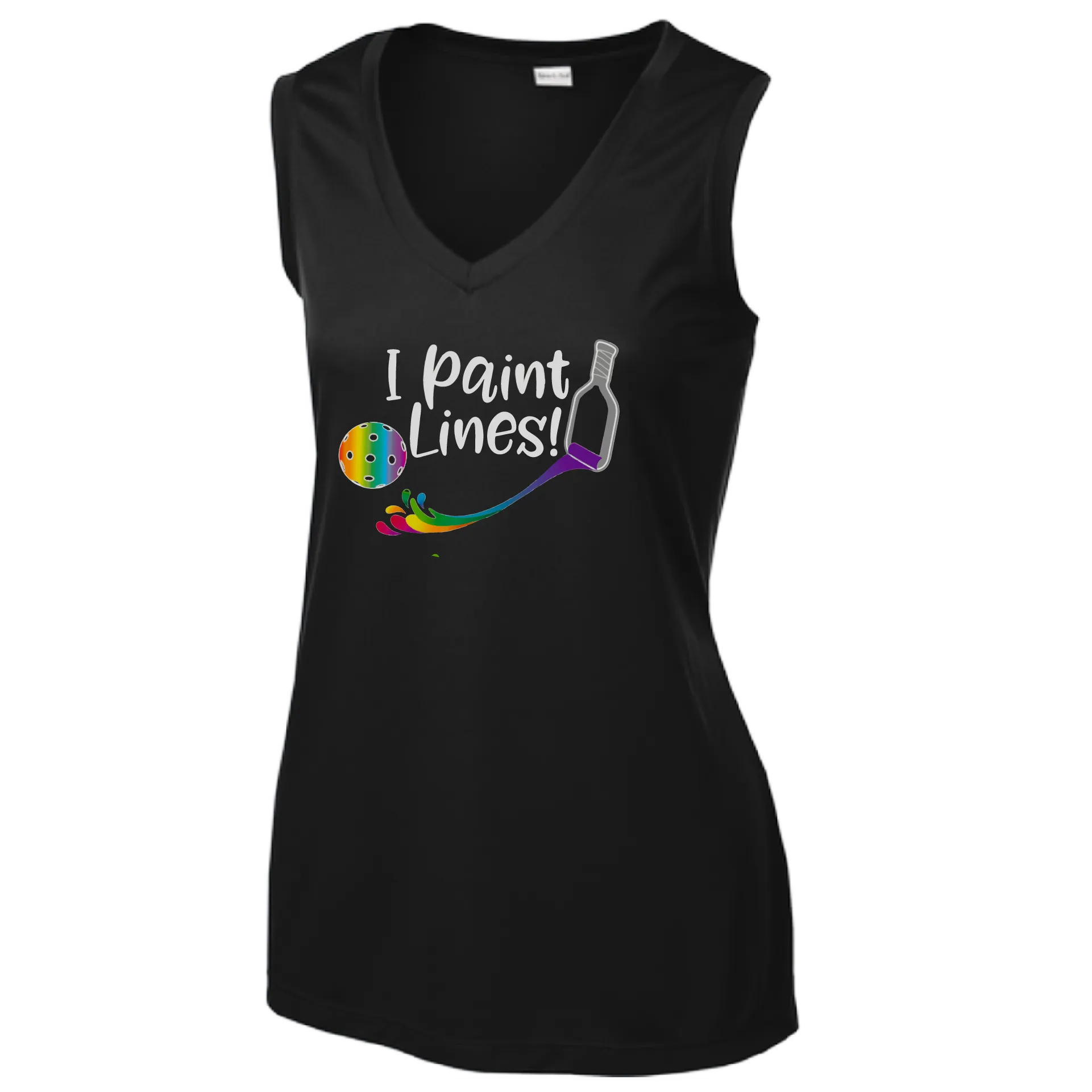 I Paint Lines | Women’s Sleeveless Athletic Shirt | 100% Polyester