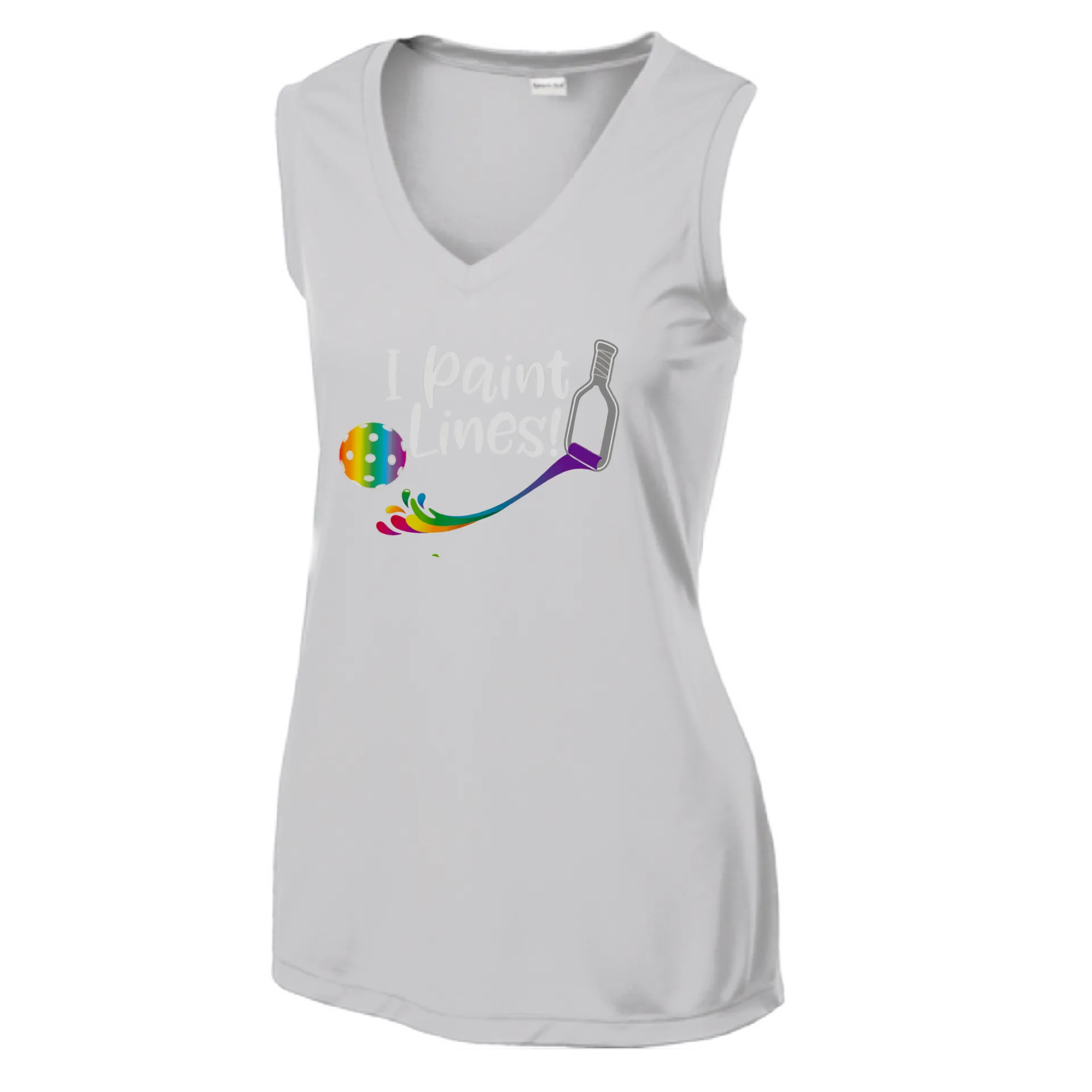 I Paint Lines | Women’s Sleeveless Athletic Shirt | 100% Polyester