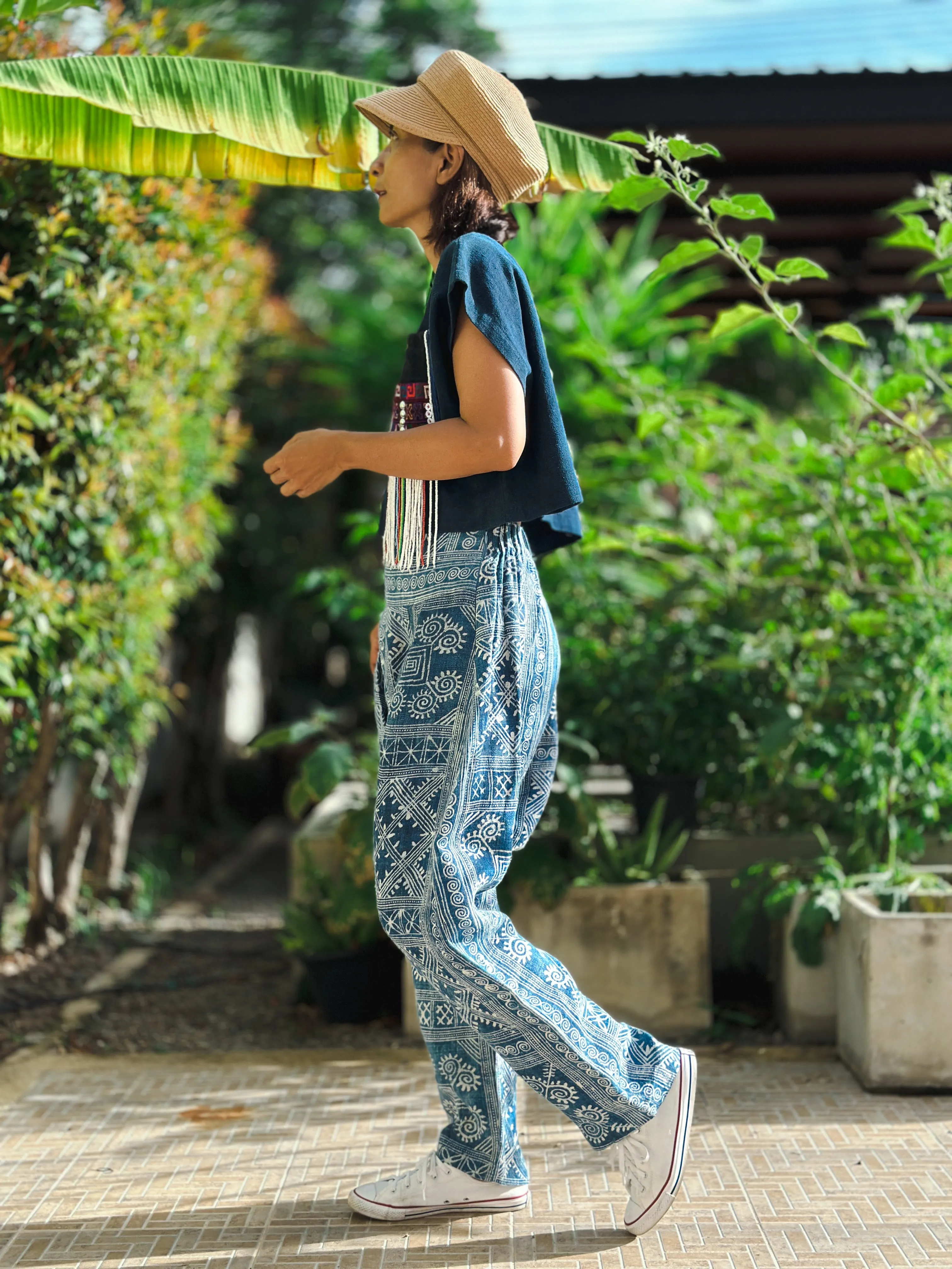 Indigo harem pants