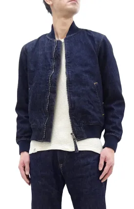 Japan Blue Jeans Denim Jacket Men's Flight Bomber Jacket Style Slim Jean Jacket JBOT1306 Indigo