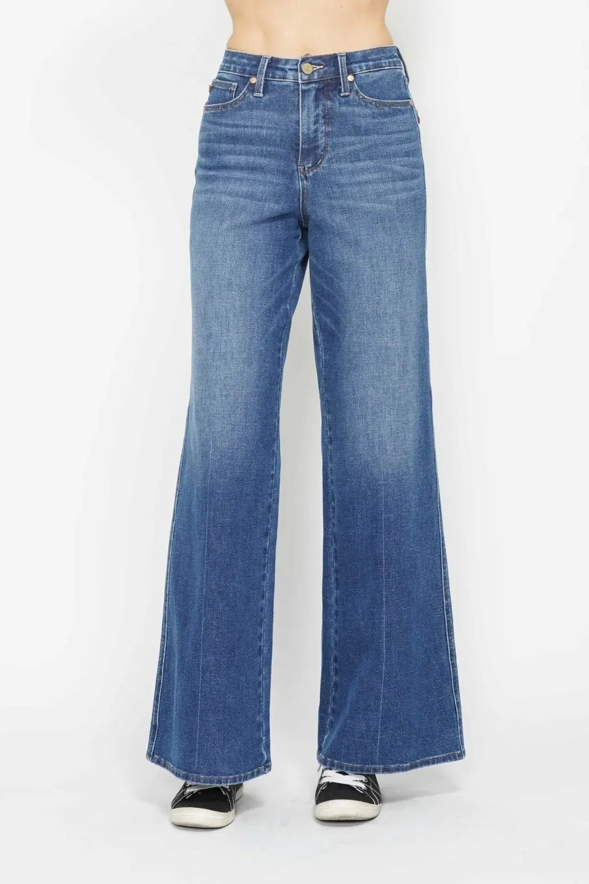 Judy Blue HW TC Retro Wide Leg Jeans