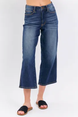 Judy Blue MR Tummy Control Crop Wide Leg