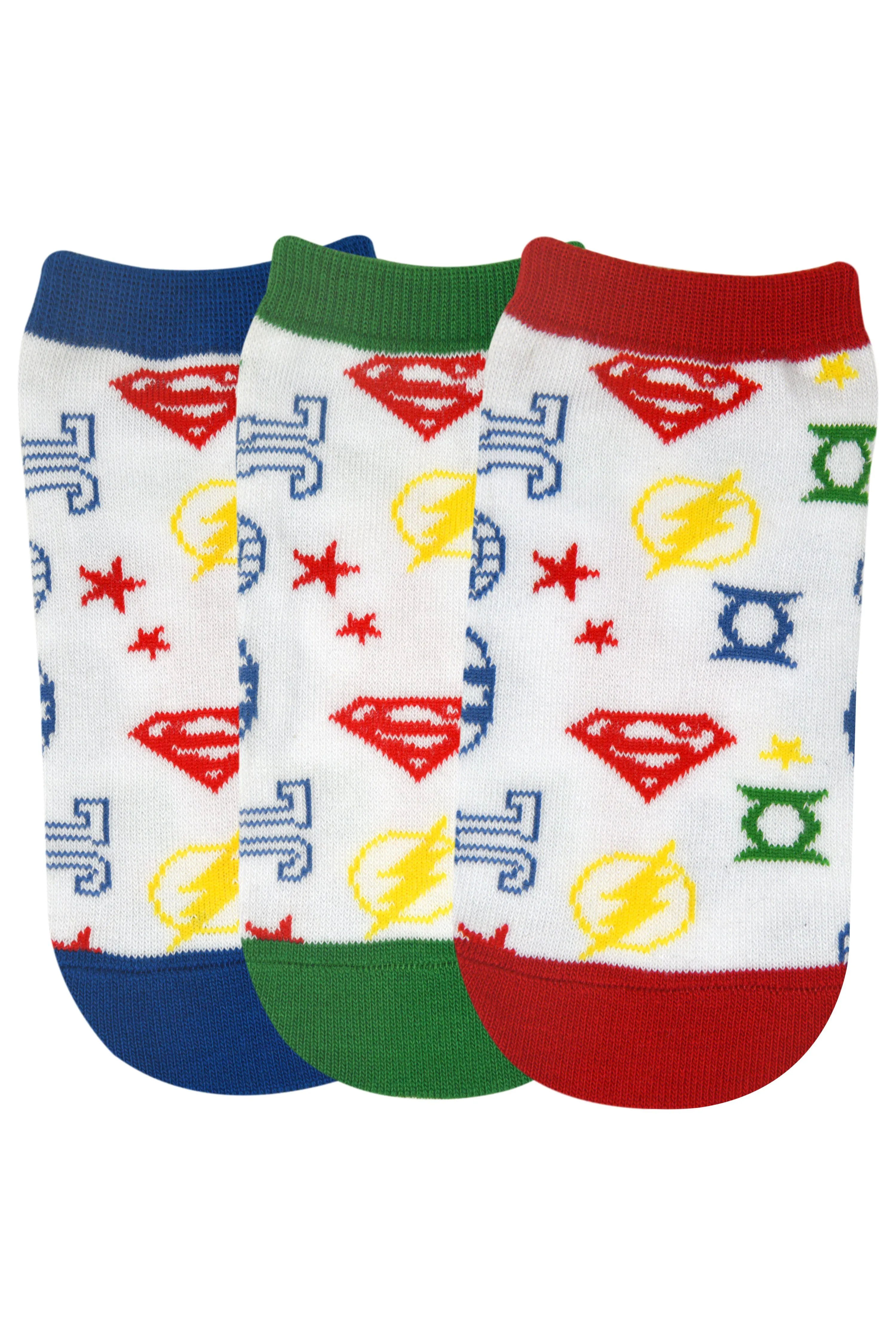 Justice League By Balenzia Low Cut Socks For Kids (Pack Of 3 Pairs/1U)(4-6 YEARS)