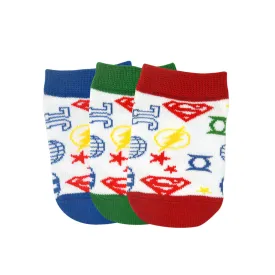 Justice League By Balenzia Low Cut Socks For Kids (Pack Of 3 Pairs/1U)(4-6 YEARS)