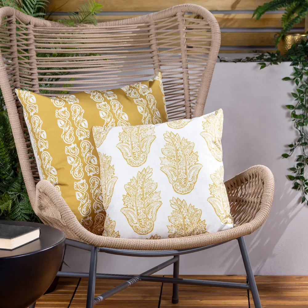 Kalindi Stripe Outdoor Cushion Saffron